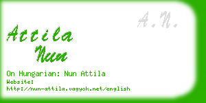 attila nun business card